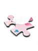 Mr. & Mrs. Panda Puzzle Einhorn Party mit Spruch in Rot Pastell