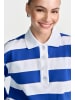 Rich & Royal Striped Polo Sweater in Royal Blue