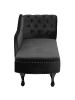 Beliani Chaiselongue NIMES in Schwarz/Braun - (W) 169 x (H) 79 x (L) 65 cm