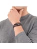 s.Oliver Armband Edelstahl, wet plat+Farbspray, Leder in Braun