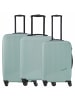 travelite Bali - 4-Rollen Trolley Set 3tlg. (weiß/cognac) in mint