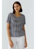 Oui Leinen T-Shirt in white blue
