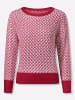 Sieh an! Pullover in rot-weiß-gemustert