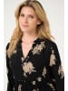 Kaffe Kleid KAbabett A-shape in Black/Brown Flower Print
