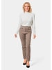 GOLDNER Elegante Stretchhose mit Schlupfbund in lehm