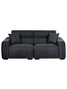 Beliani 3-tlg 3-Sitzer Sofa FAUSKAN in Schwarz