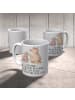 Mr. & Mrs. Panda Kaffeebecher Bär Kind mit Spruch in Grau Pastell