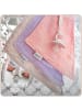 Räuberella 3er Set Musselin Lätzchen in Flieder, Rosa & Beige - 35 x 18cm