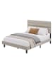 VASAGLE Bettgestell Kacy in Hellbeige - (B)160 x (H)(110-116.5) x (T)202 cm