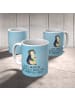 Mr. & Mrs. Panda Trinkbecher Pinguin Blumen mit Spruch in Eisblau