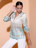 creation L Modal-Longbluse in sesam-champagner-bedruckt