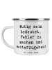 Mr. & Mrs. Panda Emaille Tasse Spruch Fehler machen Lernen mit S... in Weiß