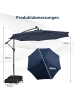 COSTWAY 300cm Ampelschirm mit LED & Sandsäcke in Blau