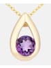 Diamant L'éternel Halskette mit Anhänger aus 375 Gelbgold mit Amethyst