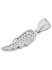 Adeliás Damen Anhänger – Flügel Anhänger aus 925 Silber mit Zirkonia in silber