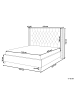 Beliani 2-tlg Doppelbett LUBBON in Beige/Silber