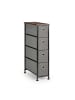 relaxdays Nischenregal in Braun/ Grau - (B)20 x (H)76 x (T)48 cm