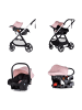 Chipolino Kombikinderwagen 3in1 Marbella in rosa