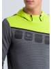 erima 5-C Kapuzensweat in grau melange/lime pop/schwarz