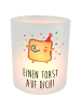Mr. & Mrs. Panda Teelichthalter Toast Party mit Spruch in Transparent