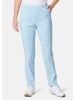 GOLDNER Kurzgröße:  Druckhose Martha in himmelblau / gemustert