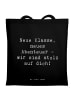 Mr. & Mrs. Panda Shopping Tasche Spruch Erster Schultag Abenteue... in Schwarz