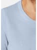 GOLDNER Feinstrickpullover mit Rundhals in hellblau