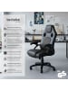 tectake Bürostuhl, Belastbarkeit 120 kg, Kunstlederbezug mit Mesh-Gewebe