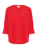 Kaffe Langarm-Bluse KAlinda Regular fit in True Red