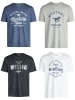 Mustang T-Shirt Basic Print 4er Pack in Mehrfarbig
