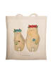 Mr. & Mrs. Panda Tote Bag Bären mit Blumenkranz ohne Spruch in Creme