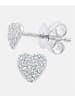 Diamant L'éternel Ohrringe aus 375 Weißgold mit Diamant Herz-Design