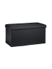 relaxdays Sitzbank Stauraum in Schwarz - (B)76 x (H)38 x (T)38 cm