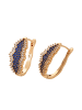faina Women Earrings in Rose Gold Navy