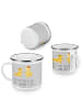 Mr. & Mrs. Panda Emailletasse Eheversprechen Liebe Teilen mit Sp... in Heather Grey