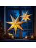 MARELIDA LED Papierstern Samtstern Weihnachtsstern D: 58cm in creme