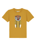 wat? Apparel T-Shirt Tiger Head in Ocker