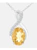 Diamant L'éternel Halskette mit Anhänger aus 375 Weißgold mit Diamant mit Rubin