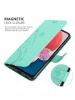 cadorabo Hülle für Samsung Galaxy A13 4G Blumen Design in Floral Türkis