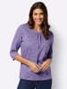 Sieh an! 3/4-Arm-Shirt in lavendel-graphit-bedruckt