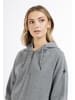 DreiMaster Damen Kapuzenpullover in Grau Melange