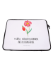 Mr. & Mrs. Panda Notebook Tasche Blume Hagebutte mit Spruch in Weiß