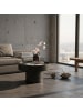 KADIMA DESIGN Couchtisch Schwarz, 60x60x36 cm Metall, Einzigartiges Pilz-Design