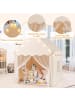 COSTWAY Spielhaus Kinderzelt mit Sternenlichter in Beige