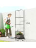 Outsunny Hochbeet mit Spalier,40cm x 40cm x 185cm,schwarz