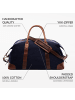 SID & VAIN Reisetasche echt Leder Weekender groß | Ledertasche LENNOX in blau