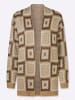 Sieh an! Strickjacke in camel-schoko-gemustert