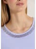 MADELEINE Rundhals-Shirt mit Strass-Blende in hellamethyst