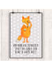 Mr. & Mrs. Panda Bild Fuchs Lord mit Spruch in Grau Pastell