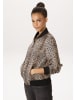Aniston CASUAL Blouson in schwarz-wollweiß-hellbraun-sand